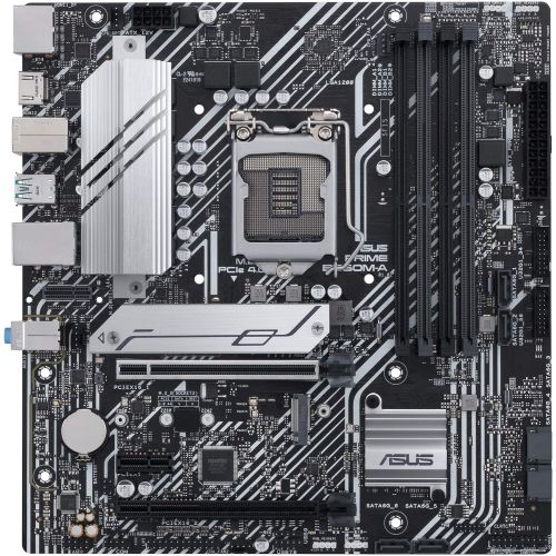 아수스 ASUS Prime B560M A LGA 1200 (Intel 11th/10th Gen) micro ATX motherboard (PCIe 4.0,2x M.2 slots, 8 power stages, 1 Gb LAN, DP, dual HDMI,USB 3.2 Gen 2 Type C,V M.2 Key E slot for Wi
