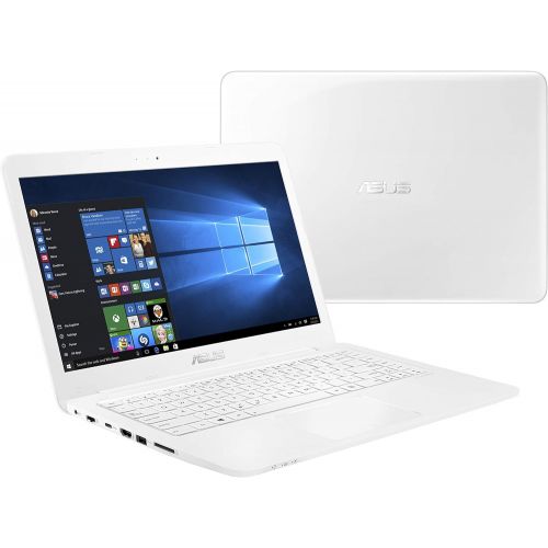 아수스 ASUS L402YA Thin & Light Laptop, 14” FHD; AMD E2 7015 Quad Core Processor, AMD Radeon R2 Graphics, 4GB RAM, 64GB eMMC Storage, Windows 10 S with 1yr Office 365 Included, White, L40
