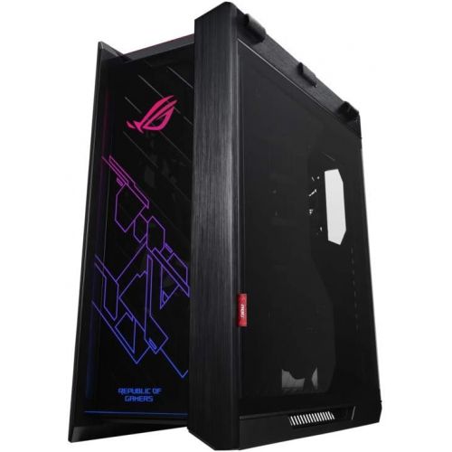 아수스 Asus ROG Strix Helios GX601 RGB Mid Tower Computer Case for up to EATX Motherboards with USB 3.1 Front Panel, Smoked Tempered Glass, Brushed Aluminum and Steel Construction, and Fo