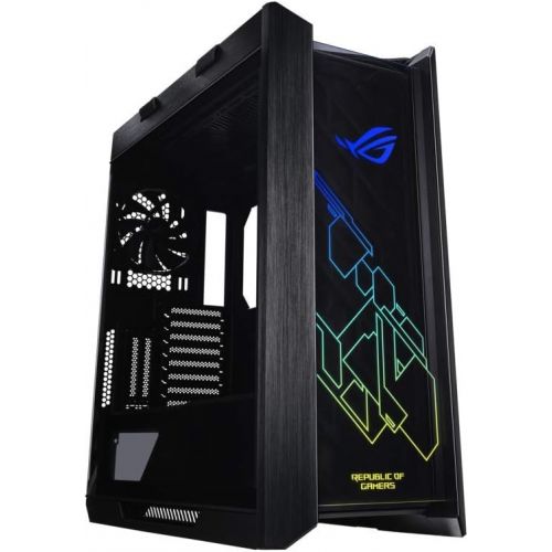 아수스 Asus ROG Strix Helios GX601 RGB Mid Tower Computer Case for up to EATX Motherboards with USB 3.1 Front Panel, Smoked Tempered Glass, Brushed Aluminum and Steel Construction, and Fo