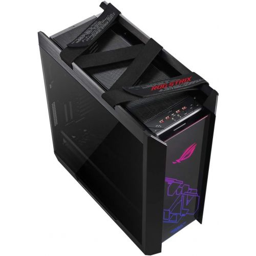 아수스 Asus ROG Strix Helios GX601 RGB Mid Tower Computer Case for up to EATX Motherboards with USB 3.1 Front Panel, Smoked Tempered Glass, Brushed Aluminum and Steel Construction, and Fo