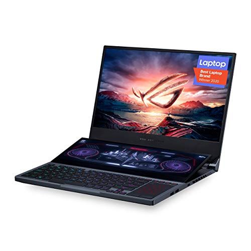 아수스 ASUS ROG Zephyrus Duo Gaming Laptop, 15.6 UHD 4K Gsync + Secondary Display, Core i9 10980HK, NVIDIA GeForce RTX 2080 Super, 32GB DDR4, 2TB RAID 0, Thunderbolt 3, Wi Fi 6, Win10 Pro