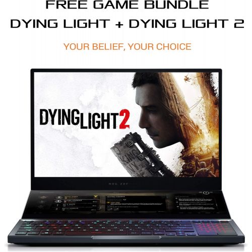 아수스 ASUS ROG Zephyrus Duo Gaming Laptop, 15.6 UHD 4K Gsync + Secondary Display, Core i9 10980HK, NVIDIA GeForce RTX 2080 Super, 32GB DDR4, 2TB RAID 0, Thunderbolt 3, Wi Fi 6, Win10 Pro