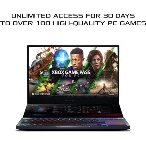 아수스 ASUS ROG Zephyrus Duo Gaming Laptop, 15.6 UHD 4K Gsync + Secondary Display, Core i9 10980HK, NVIDIA GeForce RTX 2080 Super, 32GB DDR4, 2TB RAID 0, Thunderbolt 3, Wi Fi 6, Win10 Pro