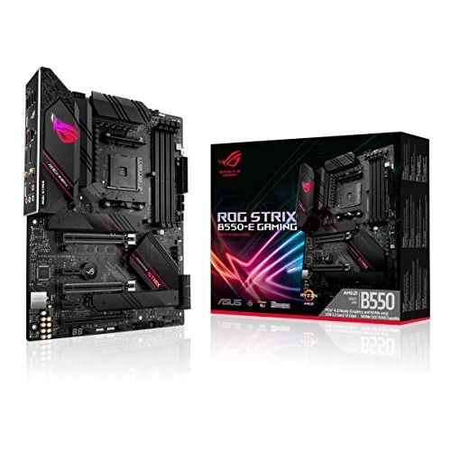 아수스 ASUS ROG Strix B550 E Gaming AMD AM4 3rd Gen Ryzen ATX Gaming Motherboard PCIe 4.0, NVIDIA SLI, WiFi 6, 2.5Gb LAN, 14+2 Power Stages, USB 3.2 Type C