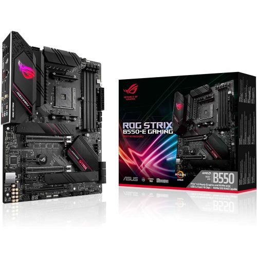 아수스 ASUS ROG Strix B550 E Gaming AMD AM4 3rd Gen Ryzen ATX Gaming Motherboard PCIe 4.0, NVIDIA SLI, WiFi 6, 2.5Gb LAN, 14+2 Power Stages, USB 3.2 Type C