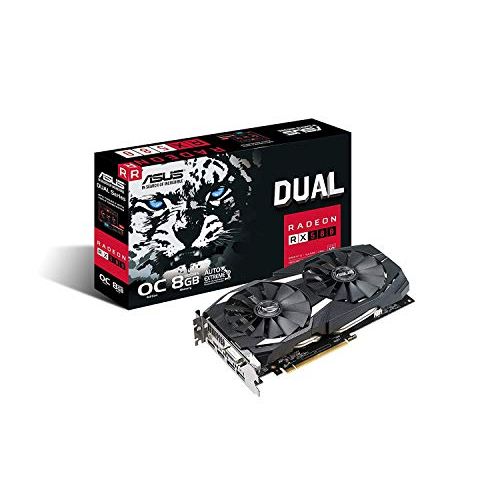 아수스 ASUS Radeon RX 580 8GB Dual Fan OC Edition GDDR5 DP HDMI DVI VR Ready AMD Graphics Card (DUAL RX580 O8G)