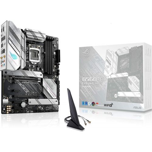 아수스 ASUS ROG Strix B560 A Gaming WiFi LGA 1200 (Intel 11th/10th Gen) ATX Motherboard (PCIe 4.0, 8+2 Power Stages, Two Way Noise Cancelation, WiFi 6, 2.5 Gb LAN, 2xM.2 Slots, USB 3.2 Ge