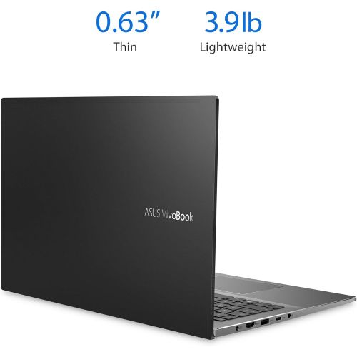 아수스 ASUS VivoBook S15 S533 Thin and Light Laptop, 15.6” FHD, Intel Core i5 10210U CPU, 8GB DDR4 RAM, 512GB PCIe SSD, Windows 10 Home, S533FA DS51, Indie Black