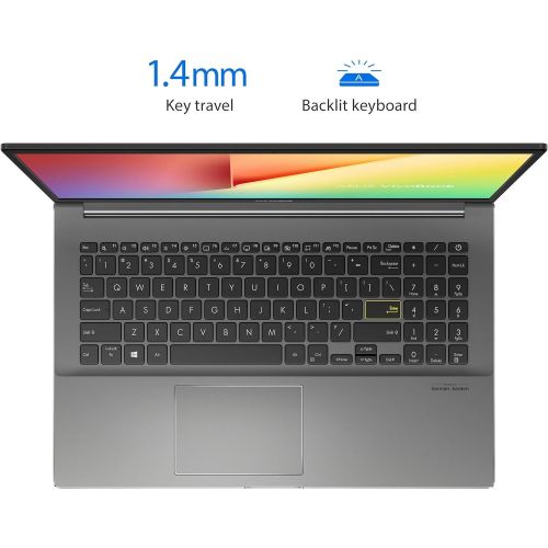 아수스 ASUS VivoBook S15 S533 Thin and Light Laptop, 15.6” FHD, Intel Core i5 10210U CPU, 8GB DDR4 RAM, 512GB PCIe SSD, Windows 10 Home, S533FA DS51, Indie Black