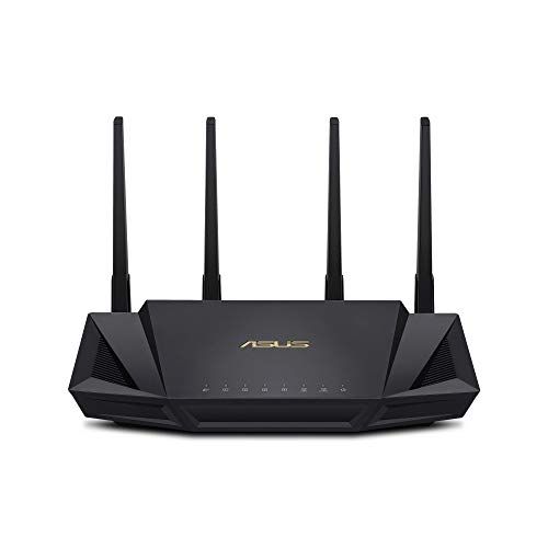 아수스 ASUS WiFi 6 Router (RT AX3000) Dual Band Gigabit Wireless Internet Router, Gaming & Streaming, AiMesh Compatible, Included Lifetime Internet Security, Parental Control, MU MIMO,