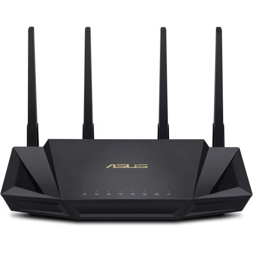 아수스 ASUS WiFi 6 Router (RT AX3000) Dual Band Gigabit Wireless Internet Router, Gaming & Streaming, AiMesh Compatible, Included Lifetime Internet Security, Parental Control, MU MIMO,