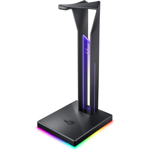 아수스 ASUS ROG Throne Qi Gaming Headset Stand & ROG Delta USB C Gaming Headset for PC, Mac, Playstation 4, Teamspeak, and Discord with Hi Res ESS Quad DAC, Digital Microphone, and Aura S