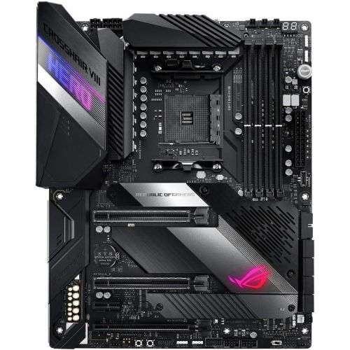 아수스 ASUS ROG Crosshair VIII Hero X570 ATX Motherboard with PCIe 4.0, Integrated 2.5 Gbps LAN,? USB 3.2, SATA, M.2, Node and Aura Sync RGB Lighting