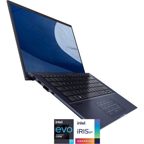 아수스 ASUS ExpertBook B9 Thin & Light Business Laptop, 14” FHD Display, Intel Core i7 1165G7 CPU, 1TB SSD, 16GB LPDDRX RAM, Windows 10 Pro, Up to 17 Hrs Battery Life Sleeve, B9450CEA XH7