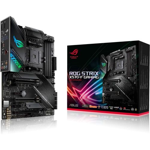 아수스 ASUS ROG Strix X570 F Gaming ATX Motherboard with PCIe 4.0, Aura Sync RGB Lighting, Intel Gigabit Ethernet, Dual M.2 with Heatsinks, SATA 6GB/S and USB 3.2 Gen 2