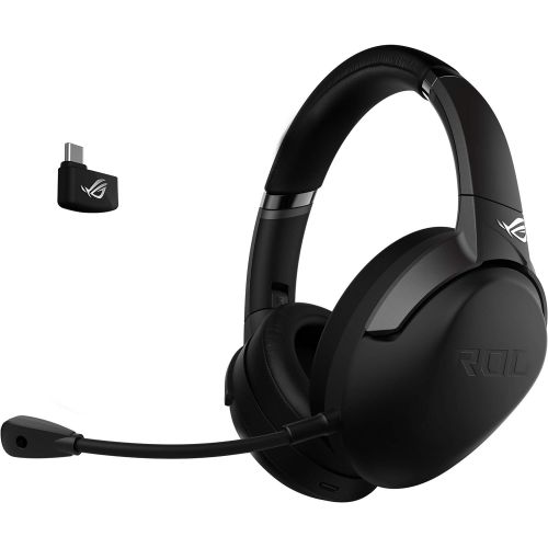 아수스 ASUS ROG Strix Go 2.4 Wireless Gaming Headset with USB C 2.4 GHz Adapter Ai Powered Noise Cancelling Microphone Over Ear Headphones for PC, Mac, Nintendo Switch, and PS5/4