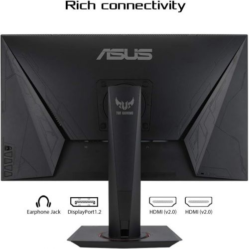 아수스 ASUS TUF Gaming VG279QM 27” HDR Monitor, 1080P Full HD (1920 x 1080), Fast IPS, 280Hz, G Sync Compatible, Extreme Low Motion Blur Sync (ELMB SYNC), 1ms, DisplayHDR 400,