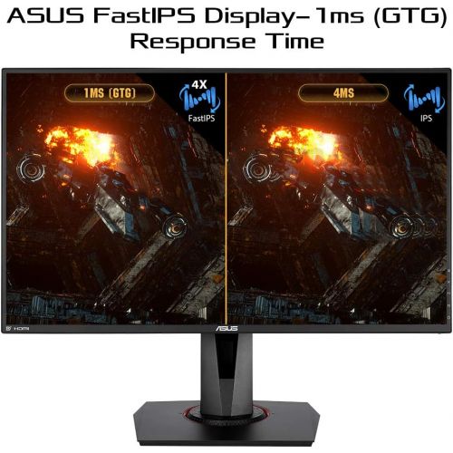 아수스 ASUS TUF Gaming VG279QM 27” HDR Monitor, 1080P Full HD (1920 x 1080), Fast IPS, 280Hz, G Sync Compatible, Extreme Low Motion Blur Sync (ELMB SYNC), 1ms, DisplayHDR 400,