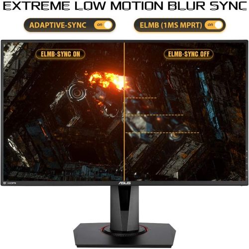 아수스 ASUS TUF Gaming VG279QM 27” HDR Monitor, 1080P Full HD (1920 x 1080), Fast IPS, 280Hz, G Sync Compatible, Extreme Low Motion Blur Sync (ELMB SYNC), 1ms, DisplayHDR 400,