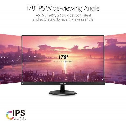 아수스 ASUS VP249QGR 23.8” Gaming Monitor 144Hz Full HD (1920 x 1080) IPS 1ms FreeSync ELMB Eye Care DisplayPort HDMI VGA