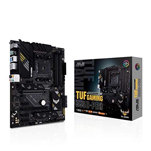 아수스 ASUS TUF Gaming B550 PRO AMD AM4(Ryzen 5000/3000) ATX Gaming Motherboard (PCIe 4.0,12+2 Power Stages,2.5Gb LAN,USB 3.2 Gen 2 Type C,Front USB Type C, BIOS Flashback, Addressable
