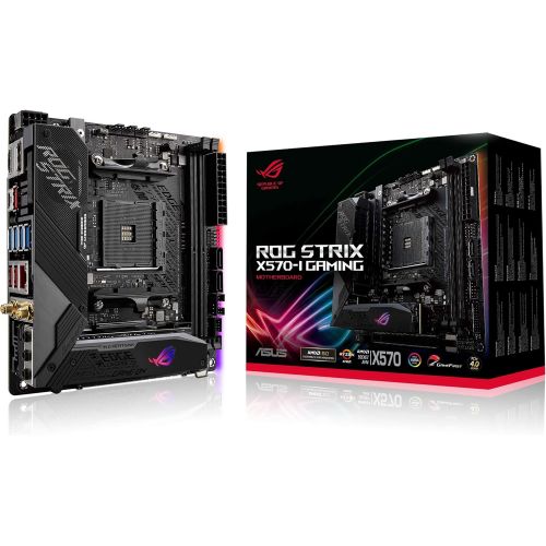 아수스 ASUS ROG Strix X570 I Gaming, X570 Mini ITX Gaming Motherboard, AMD Ryzen 3000 with PCIe 4.0, WiFi 6 (802.11ax), Intel Gigabit Ethernet, SATA 6Gb/s