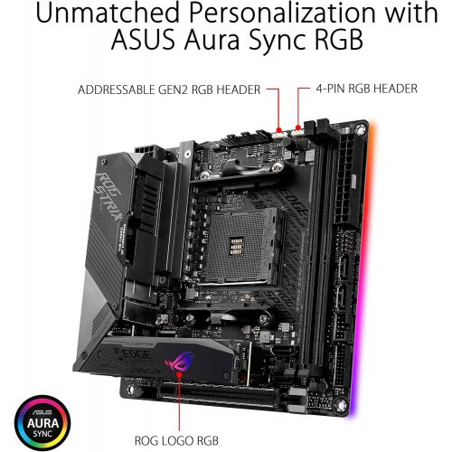 아수스 ASUS ROG Strix X570 I Gaming, X570 Mini ITX Gaming Motherboard, AMD Ryzen 3000 with PCIe 4.0, WiFi 6 (802.11ax), Intel Gigabit Ethernet, SATA 6Gb/s