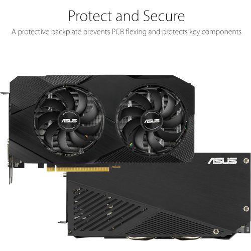 아수스 ASUS GeForce GTX 1660 Super Overclocked 6GB Dual Fan Evo Edition VR Ready HDMI DisplayPort DVI Graphics Card (DUAL GTX1660S O6G EVO)