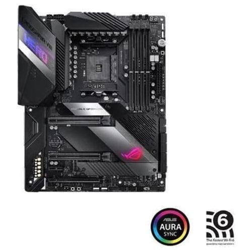 아수스 ASUS ROG X570 Crosshair VIII Hero (Wi Fi) ATX Motherboard with PCIe 4.0, on Board WiFi 6 (802.11Ax), 2.5 Gbps LAN, USB 3.2, SATA, M.2, Node and Aura Sync RGB Lighting