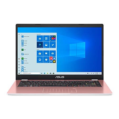 아수스 ASUS E410 Intel Celeron N4020 4GB 128GB eMMC 14 inch HD LED Win 10 Laptop (Pink)