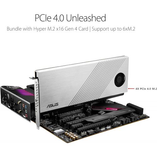 아수스 ASUS ROG Strix B550 XE Gaming WiFi AMD AM4 (Zen 3/3rd Gen Ryzen) ATX Gaming motherboard (PCIe 4.0, WiFi 6, 2.5Gb LAN, 16(90A) power stages, bundled ASUS Hyper M.2 x16 Gen 4 Card, A
