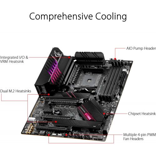 아수스 ASUS ROG Strix B550 XE Gaming WiFi AMD AM4 (Zen 3/3rd Gen Ryzen) ATX Gaming motherboard (PCIe 4.0, WiFi 6, 2.5Gb LAN, 16(90A) power stages, bundled ASUS Hyper M.2 x16 Gen 4 Card, A