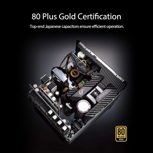 아수스 ASUS ROG STRIX 1000W Gold PSU, Power Supply (ROG heatsinks, Axial tech fan design, dual ball fan bearings, 0dB technology, 80 PLUS Gold Certification, fully modular cables, 10 year