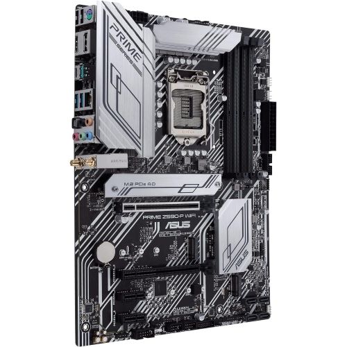 아수스 ASUS Prime Z590 P WiFi LGA 1200 (Intel 11th/10th Gen) ATX Motherboard (PCIe 4.0, 10+1 Power Stages 3X M.2 WiFi 6, 2.5Gb LAN, Front Panel USB 3.2 Gen 2 USB Type C, Thunderbolt 4 Sup