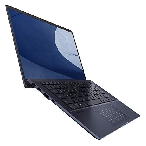 아수스 ASUS ExpertBook B9 Thin Light Business Laptop 14” FHD Intel Core i7 10510U 512GB SSD 16GB RAM Military Grade Durable Up to 24hr Battery Webcam Privacy Shield Win 10 Pro Black B9450