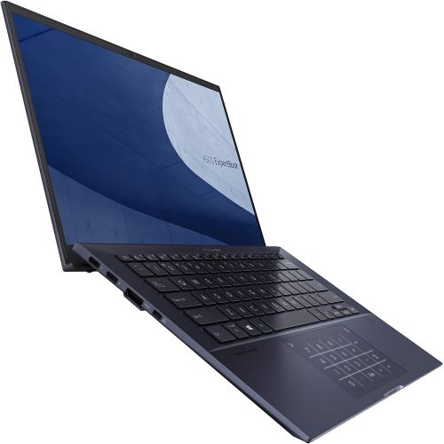 아수스 ASUS ExpertBook B9 Thin Light Business Laptop 14” FHD Intel Core i7 10510U 512GB SSD 16GB RAM Military Grade Durable Up to 24hr Battery Webcam Privacy Shield Win 10 Pro Black B9450