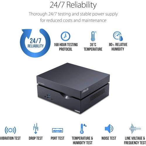 아수스 ASUS VivoMini VC66 C2 with Intel Six Cores Core i5 10400, 8GB RAM, PCIE 256GB SSD, Triple 4K, WiFi 6, 4 in1 Card Reader, Windows 10 Home