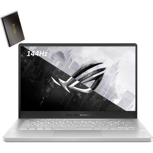 아수스 ASUS ROG Zephyrus G14 RTX 3060 6GB 14 144Hz FHD Gaming Laptop Computer, 8 Core AMD Ryzen 9 5900HS, 16GB DDR4 RAM, 2TB PCIe SSD, WiFi 6, BT 5.1, Backlit Keyboard, Windows 10, BROAGE