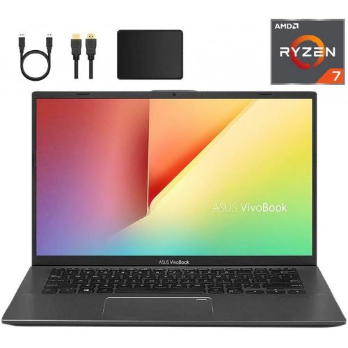 아수스 Newest ASUS VivoBook 14 inch FHD 1080p Laptop PC, AMD Ryzen 7 3700U, 8GB DDR4, 512GB PCIe SSD, Fingerprint Reader, Backlit Keyboard, AMD Radeon RX Vega 10 Graphics, W10 Home w/Maze