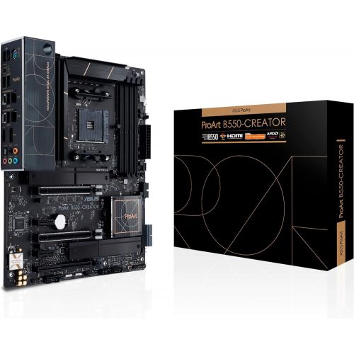 아수스 ASUS ProArt B550 Creator AMD (Ryzen 5000/3000) ATX content Creator motherboard (Thunderbolt 4, dual M.2, PCIe 4.0, dual 2.5 Gb Lan, DisplayPort/HDMI, USB 3.2 Gen 2 Type A and Type