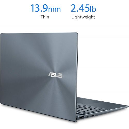 아수스 ASUS ZenBook 13 Ultra Slim Laptop 13.3” FHD NanoEdge Bezel Display, Intel Core i5 1035G1, 8GB LPDDR4X RAM, 256GB PCIe SSD, NumberPad, Thunderbolt, Wi Fi 6, Windows 10 Pro, Pine Gre