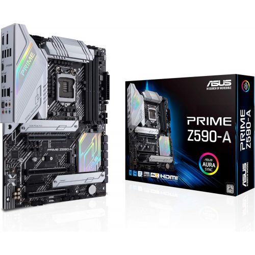 아수스 ASUS Prime Z590 A LGA 1200 (Intel11th/10th Gen) ATX Motherboard (14+2 DrMOS Power Stages,3X M.2, Intel 2.5 Gb LAN, USB 3.2 Front Panel Type C, Thunderbolt 4, Aura Sync RGB Light