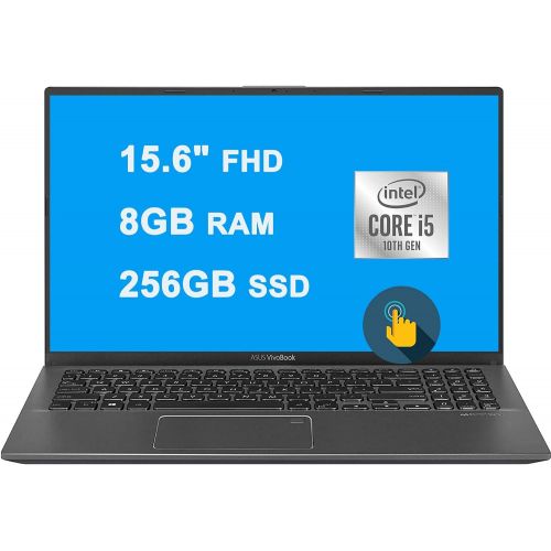 아수스 ASUS Flagship VivoBook 15 Thin and Light Laptop 15.6 FHD Touchscreen 10th Gen Intel Quad Core i5 1035G1 ( i7 8550U) 8GB RAM 256GB SSD Fingerprint USB C Webcam Win 10