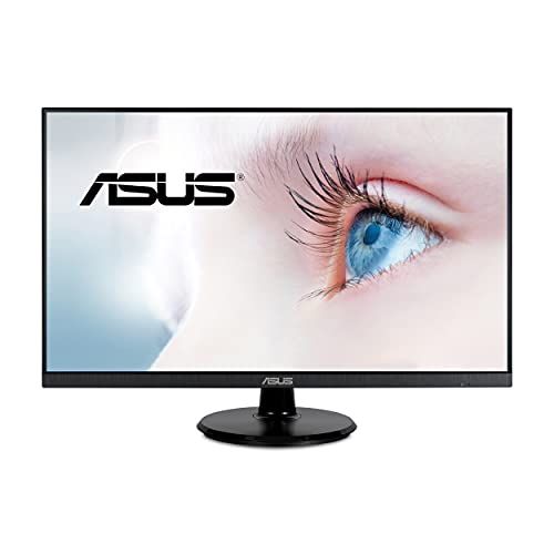 아수스 ASUS 27” 1080P Monitor (VA27DQ) Full HD, IPS, 75Hz, Speakers, Adaptive sync/FreeSync, Low Blue Light, Flicker Free, VESA Mountable, Frameless, HDMI, VGA, DisplayPort, Tilt Adjus