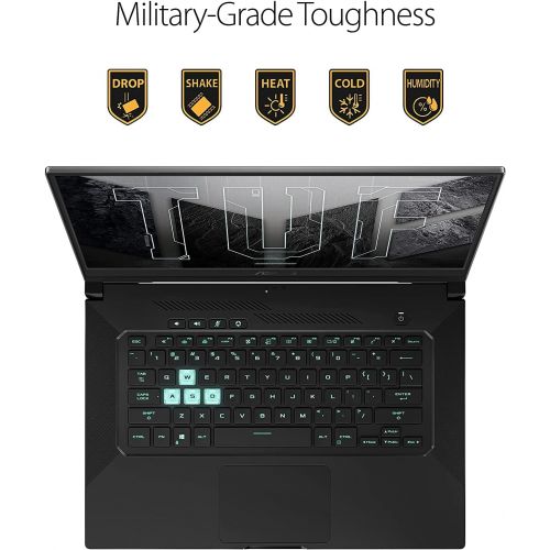 아수스 ASUS TUF Dash 15 Ultra Slim Gaming Laptop, 15.6 144Hz IPS FHD, GeForce RTX 3050Ti, Intel Core i7 11370H, 16GB DDR4 RAM, 1TB PCIe NVMe SSD, Wi Fi 6, Backlit Keyboard, Win 10, Eclips