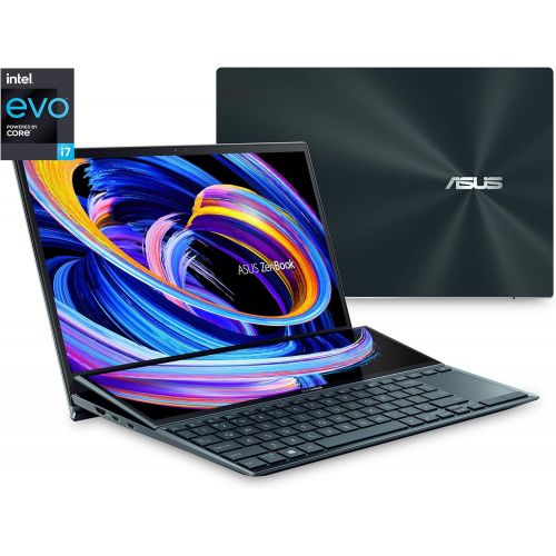 아수스 ASUS ZenBook Duo 14 UX482 14” FHD NanoEdge Touch Display, Intel Evo Platform, Core i7 1165G7, 8GB RAM, 512GB PCIe SSD, Innovative ScreenPad Plus, Windows 10 Home, Celestial Blue, U