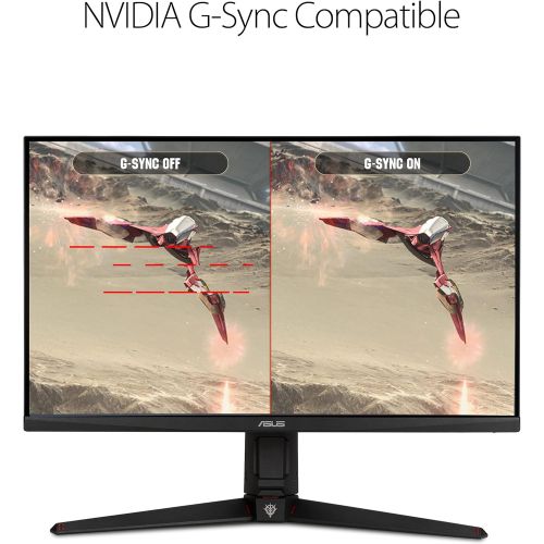 아수스 ASUS TUF Gaming 27” 1440P HDR Monitor (VG27AQGL1A) ZAKU II Edition QHD (2560 x 1440), 170Hz, 1ms, IPS, G SYNC Compatible, Extreme Low Motion Blur Sync, 130% sRGB, Eye Care, Displ