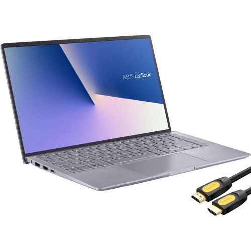 아수스 ASUS ZenBook 14 IPS FHD Laptop, AMD Ryzen 4500U 6 Core up to 4.0 GHz, NVIDIA GeForce MX350 Graphics, 8GB RAM, 256GB SSD, Backlit KB, USB C, Mytrix HDMI Cable, Win 10