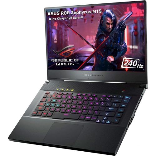 아수스 2020 ASUS ROG Zephyrus M15 Gaming Laptop: 10th Gen Core i7 10750H, RTX 2070, 1TB SSD, 16GB RAM, 15.6 240Hz Full HD Display